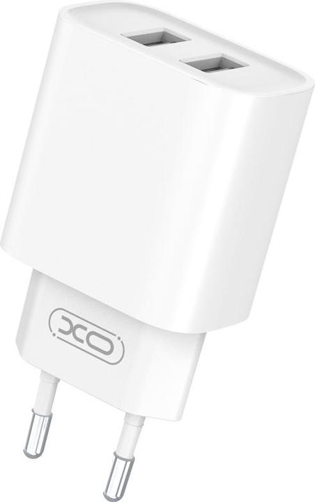 Produktbild xO Wandladegerät CE02C 2x USB 2,1A weiss + Lightning Kabel (10.50 W, 2 Ports)