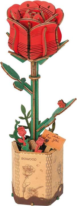 Actual product image Robotime TW042 - Red rose