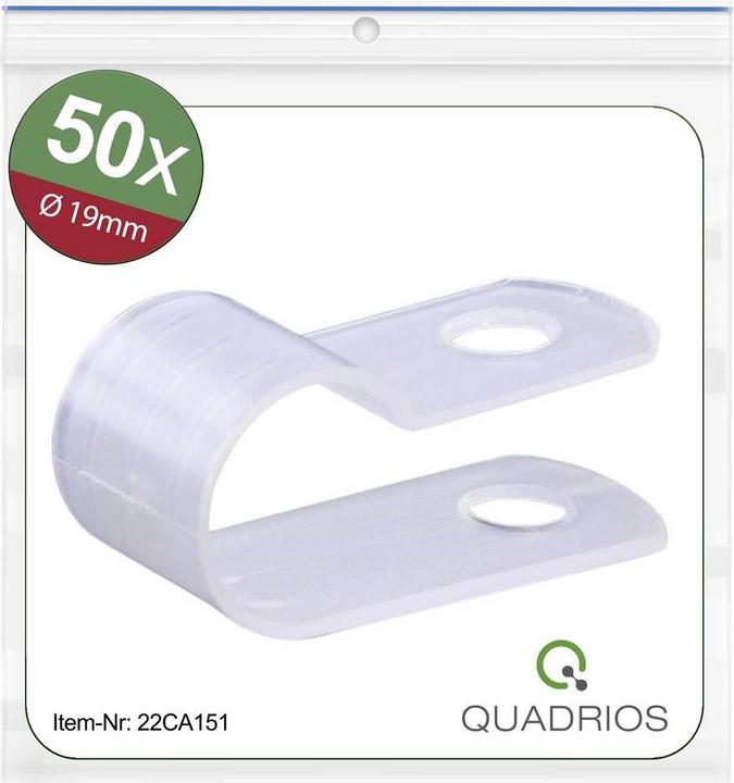 Produktbild Quadrios 22CA151 Befestigungsschelle schraubbar 22CA151 Bündel-Ø-Bereich 19 mm (max) Natural 1 Set