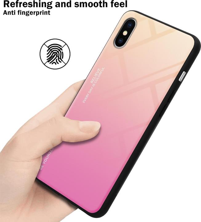 Actual product image Cadorabo TPU 2 colors glass cover (Apple iPhone X)