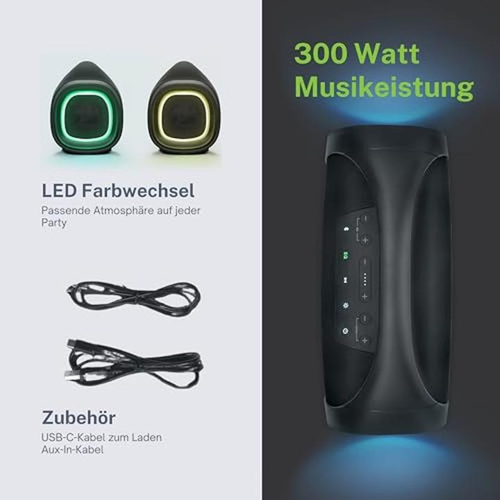 Actual product image Muse Portable Bluetooth Speaker Splash Proof, Black (10 h, Rechargeable battery operated)