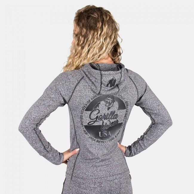 Immagine prodotto Gorilla Wear Felpa con cappuccio con zip Shawnee, grigio misto (XS)