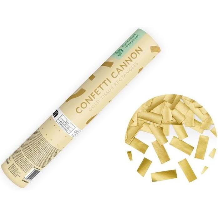 Partydeco Tube mit Goldkonfetti, 20 cm