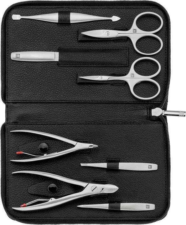 Actual product image No Name Zwilling Twinox travel set - Black leather case 8-piece - Black