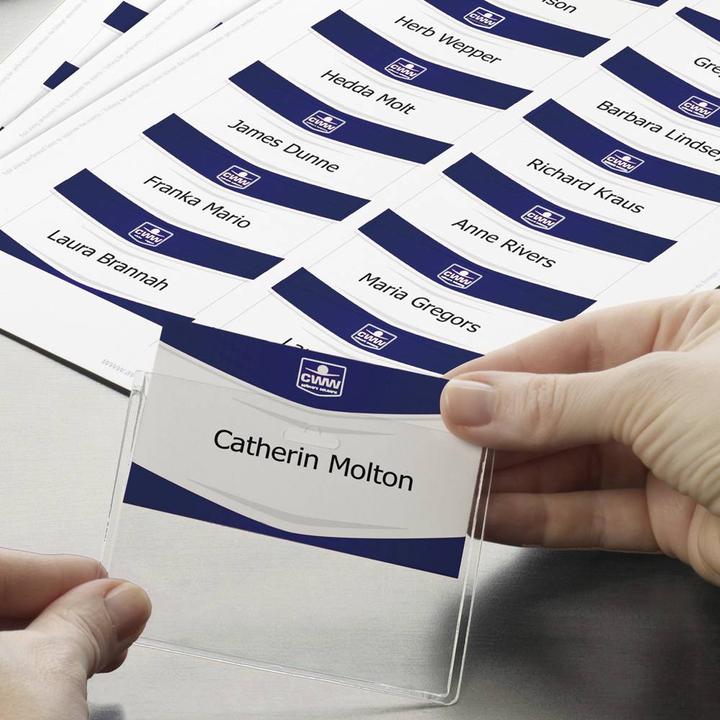 Immagine prodotto Avery Inserti stampabili per badge, 54 x 90 mm, bianco