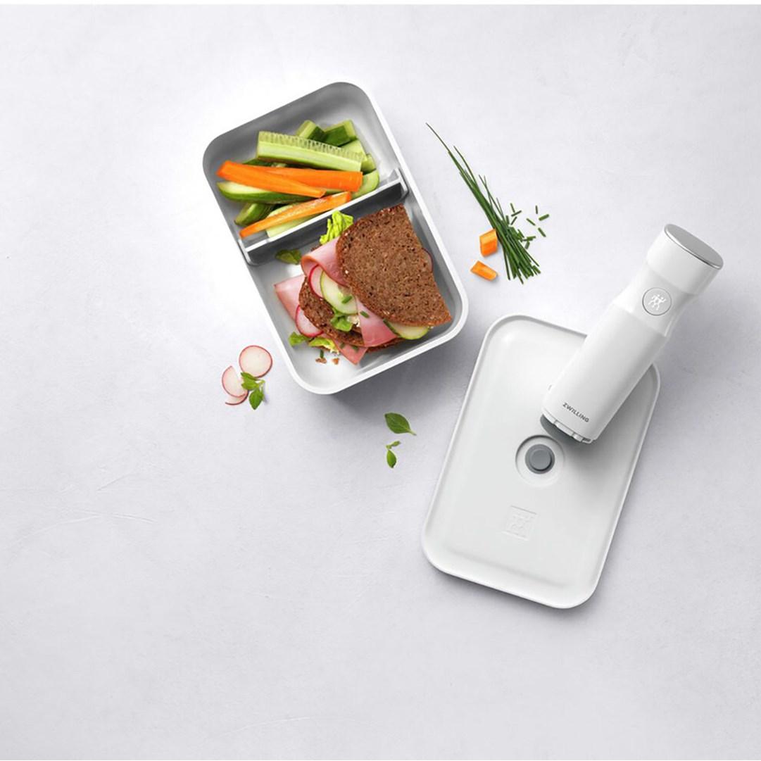 Thumbnail - Zwilling Vakuum Lunchbox, M, Kunststoff, 18.5x11.5x7.6 cm - 0.8L, Vorratsbehälter, Weiss