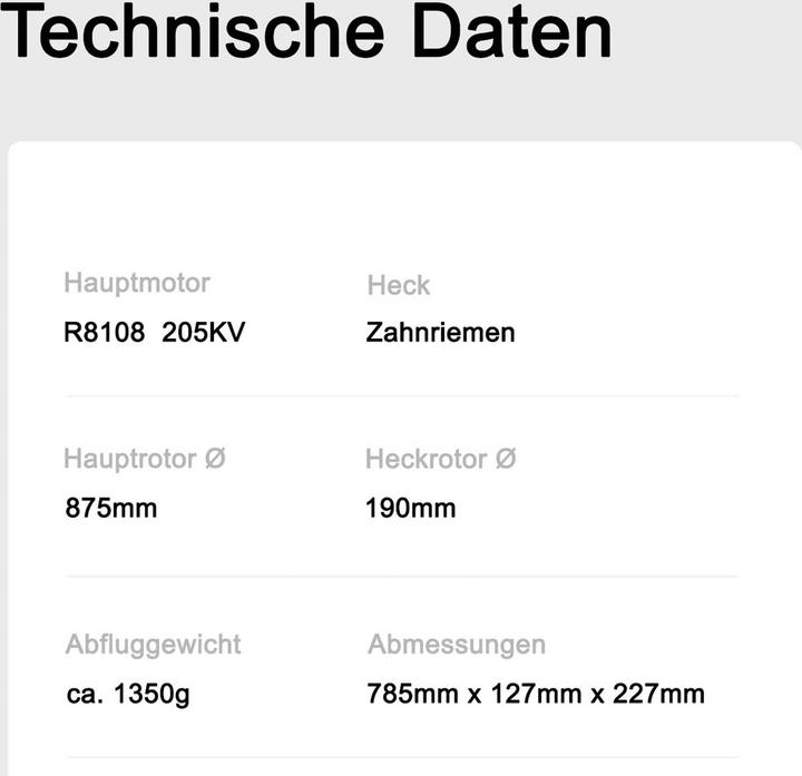 Nährwerte und Zutaten OMP Hobby Helikopter M4, Gelb PNP