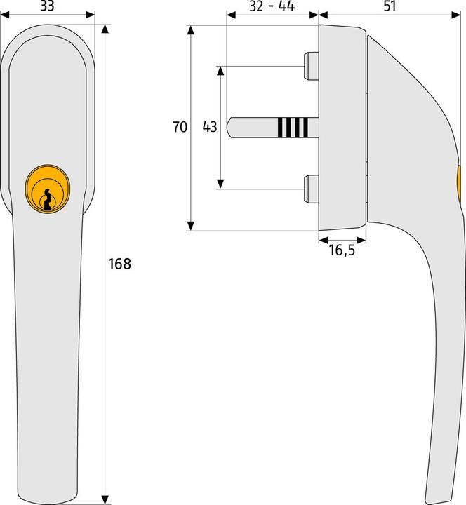 Produktbild Abus FG300 B CL/DFNLI