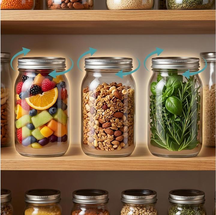 Actual product image Relaxdays Preserving jar set (8 pcs., 0.25 l)