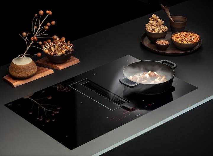 Produktbild Falmec Induktionskochfeld mit Dunstabzug Zero Easy 84 Schwarz (84.40 cm, Glaskeramik Kochfeld)