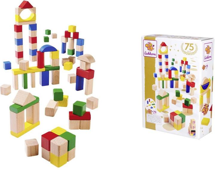 Actual product image Eichhorn Wooden building blocks 75 years