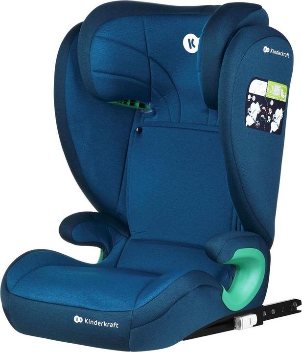 KinderKraft Junior Fix 2 Taglia I Blu Porto (Seggiolino per bambini, ECE R129/i-Size Standard)