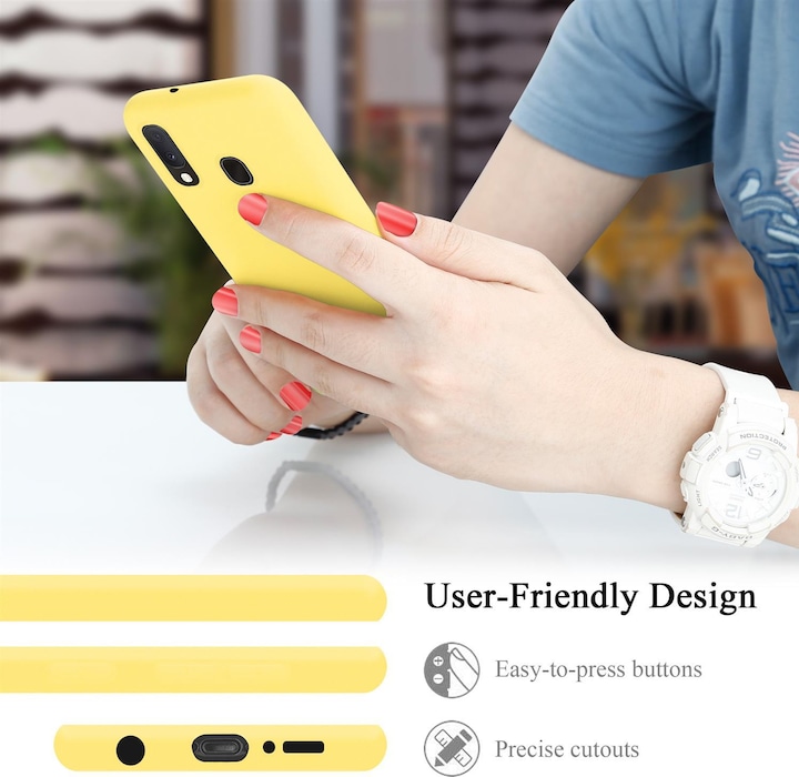 Productafbeelding Cadorabo TPU Liquid Silicone Case Cover (Samsung Galaxy A20e)