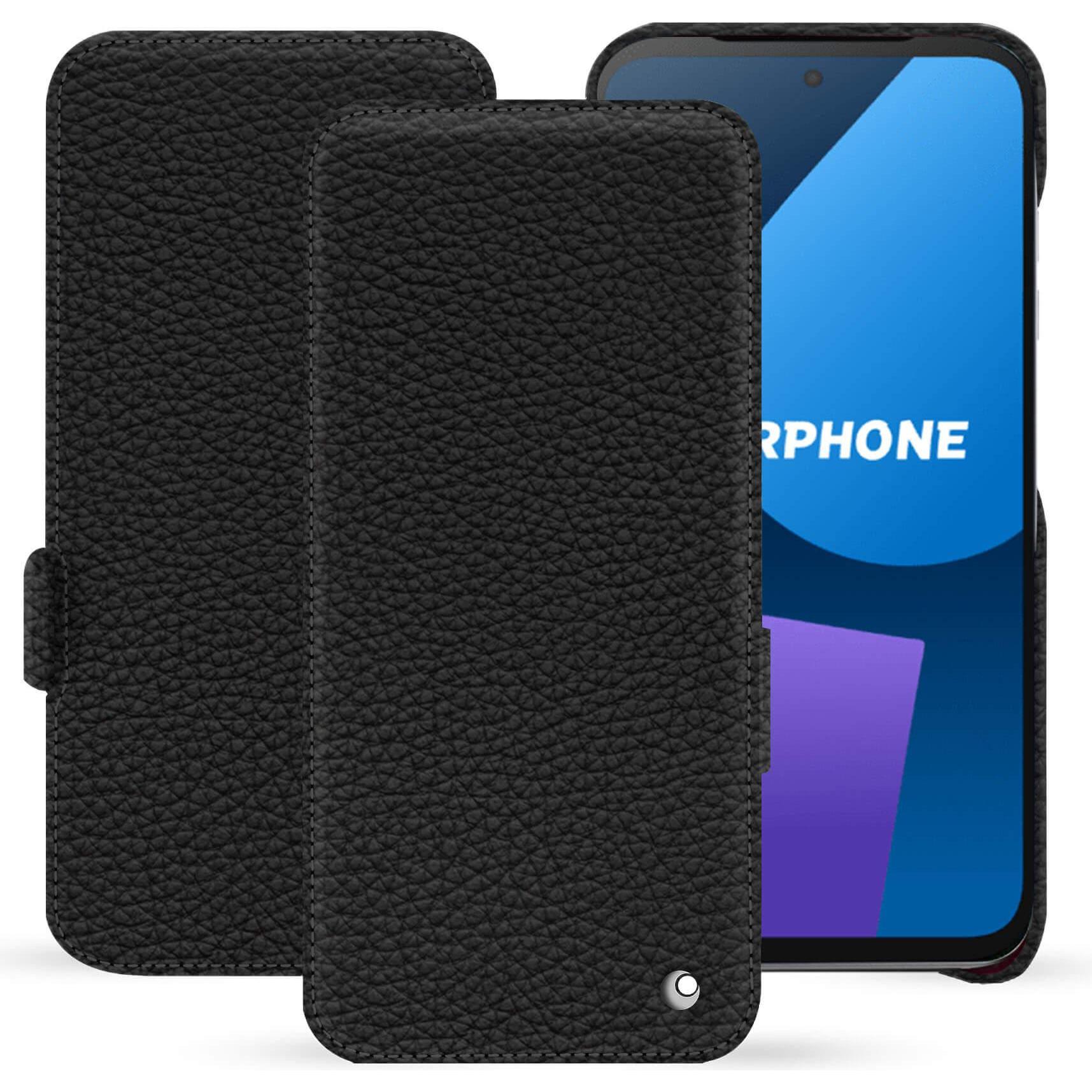 Noreve Lederschutzhülle horizontal (OnePlus 5), Smartphone Hülle, Schwarz
