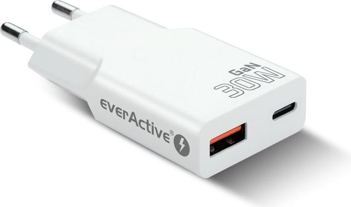 Everactive 30-W-Wandladegerät 1 x USB 1 x USB-C (30 W, 2 Ports)