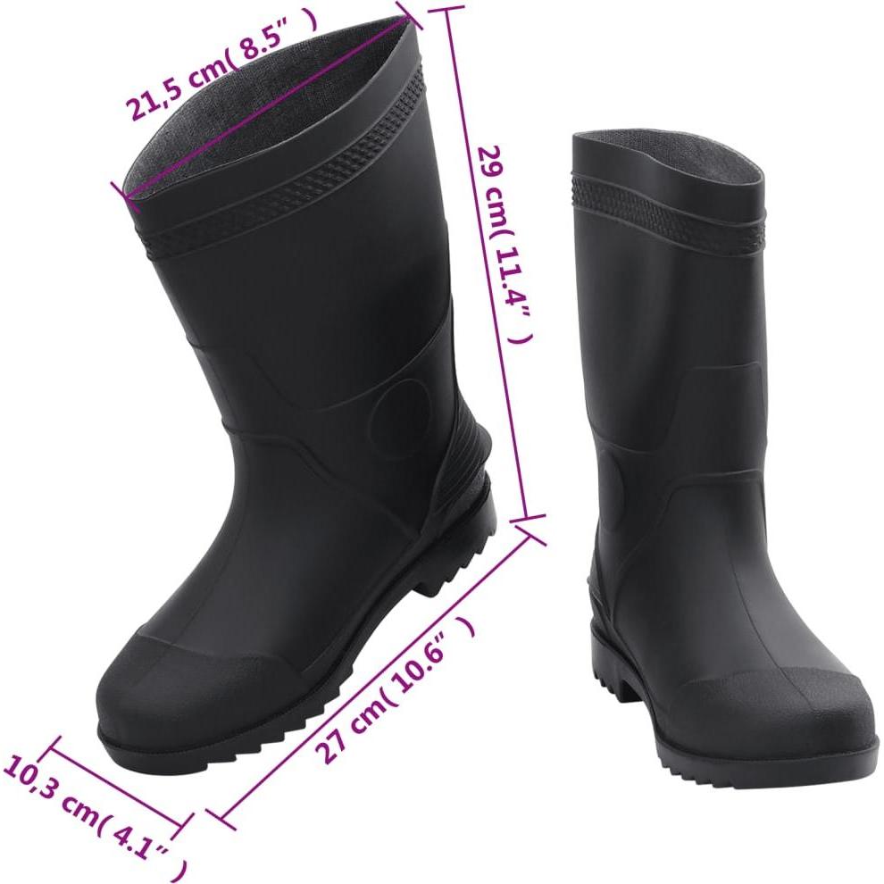 VidaXL, Herren, Gummistiefel, Gummistiefel, Schwarz, (42)