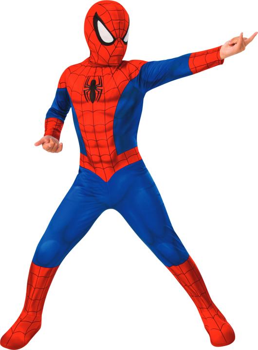 Image du produit Rubies Costume Spiderman pour enfants avec masque en tissu et couvre-chaussures (116)