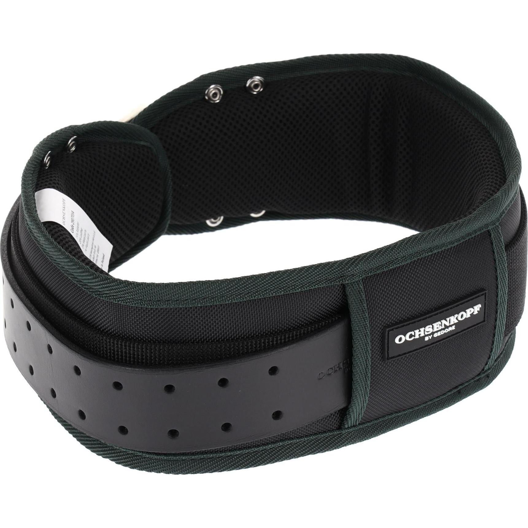 Ochsenkopf, Unisex, Gürtel, Profi-Forstgürtel, Echtleder, Doppellochbohrung, Gepolstert, 80-120 cm, Schwarz, (120)