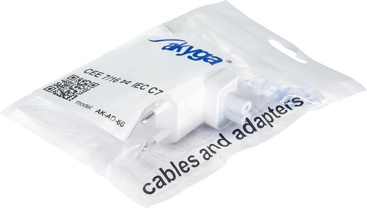 Actual product image Akyga adapter AK-AD-60 AC EU CEE 7/16 do C7 white (C7)