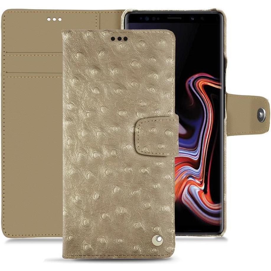 Noreve Lederschutzhülle Wallet (Samsung Galaxy Note 9), Smartphone Hülle, Beige