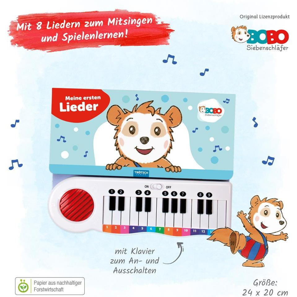 Thumbnail - Trötsch, Babybücher, Bobo Siebenschläfer Klavierbuch Meine ersten Lieder Soundbuch Liederbuch (Deutsch)