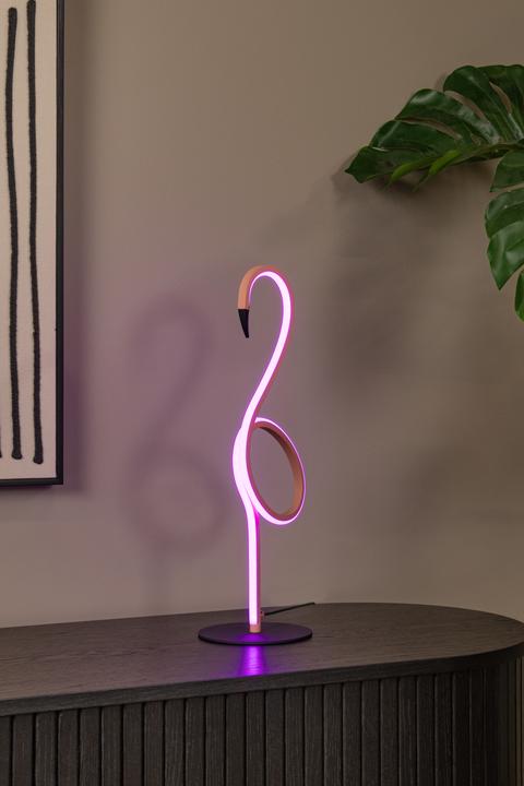 Produktbild Lucide FLAMINGO - Tafellamp - LED Dimb. - RGB - Roze