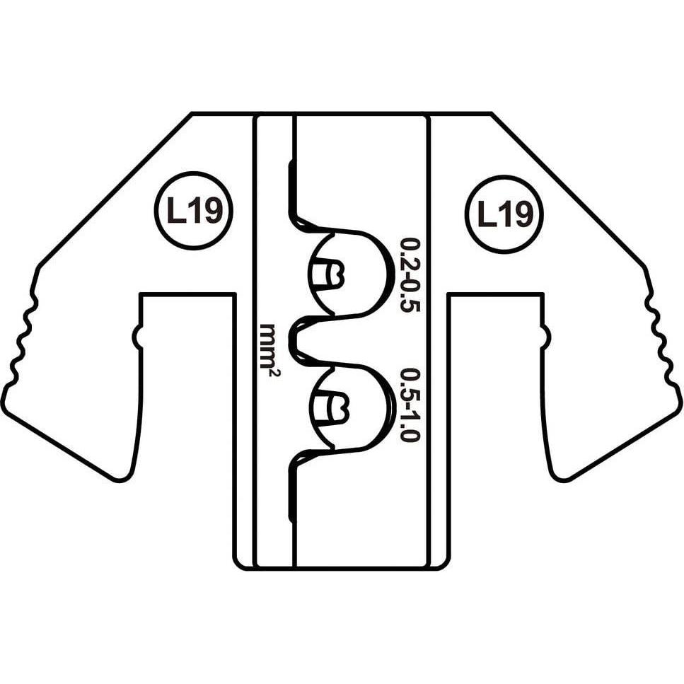 Thumbnail - Toolcraft, Zange, TO-9625866 Crimpeinsatz MCP 6.3/4.8K & SPT Kontakt(SWS) 0.2 bis 1 mm (50.70 mm)