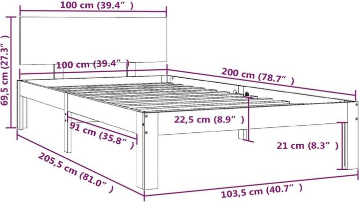 Immagine prodotto vidaXL Valina (100 x 200 cm)