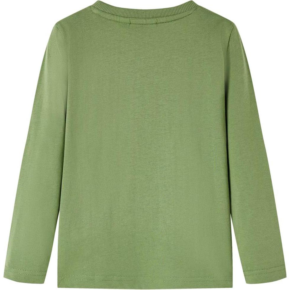 Thumbnail - VidaXL, Jungen, Shirt, Kinder-Langarmshirt Helles Khaki 92,Material: 100, Grün, (92)