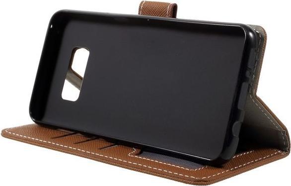 Produktbild Leder Hülle mit Kreuzmuster (Samsung Galaxy S8+)