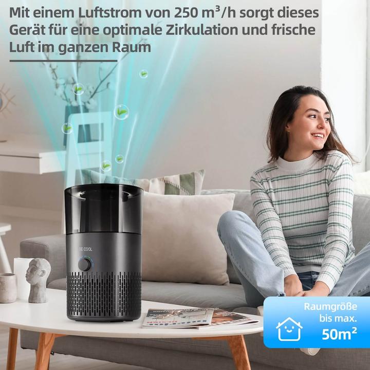 Image du produit Be Cool Humidificateurs et purificateurs d'air avec filtre Hepa 13 (50 m²)