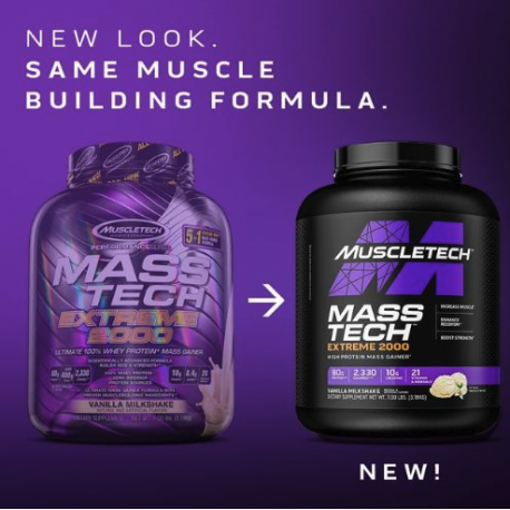 Actual product image Muscle Tech MuscleTech Mass Tech Extreme 2000 (Vanilla Milkshake, 1 pcs., 2720 g)
