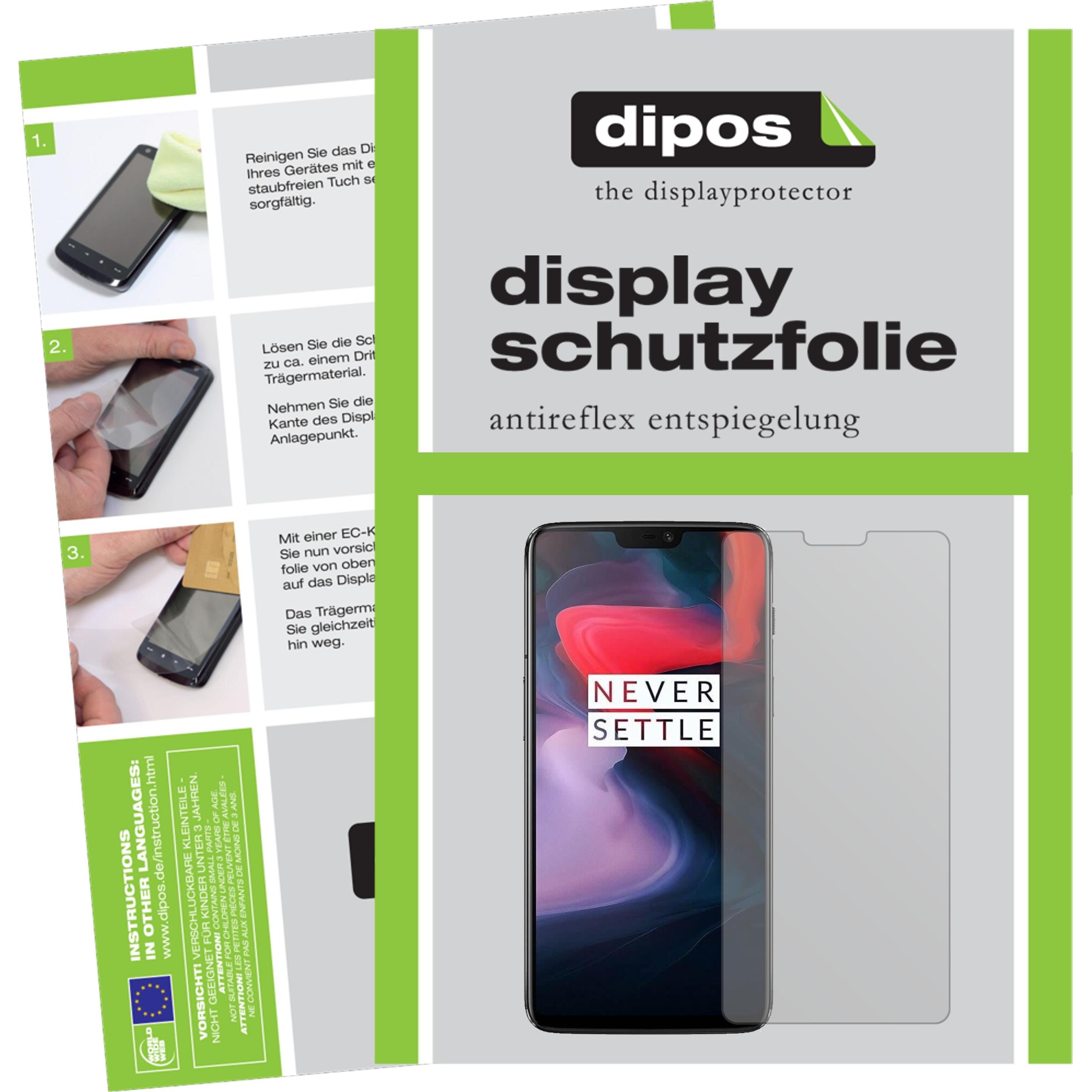 Dipos Displayschutzfolie Antireflex (5 Stück, OnePlus 6), Smartphone Schutzfolie, Transparent