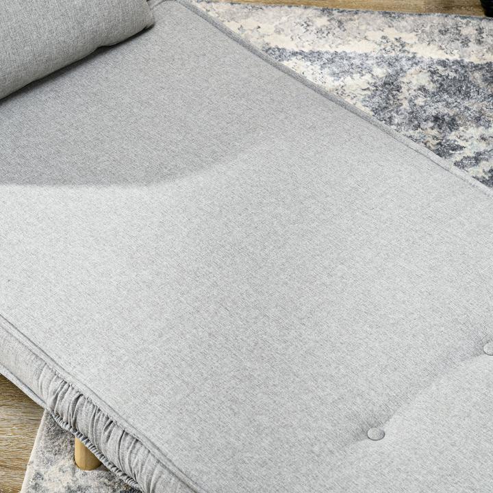 Produktbild Homcom Schlafsessel Polyester, Stahl Hellgrau