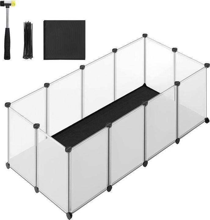 Produktbild Songmics Kleintiergehege mit Bodenplatten (143 x 73 x 46 cm)