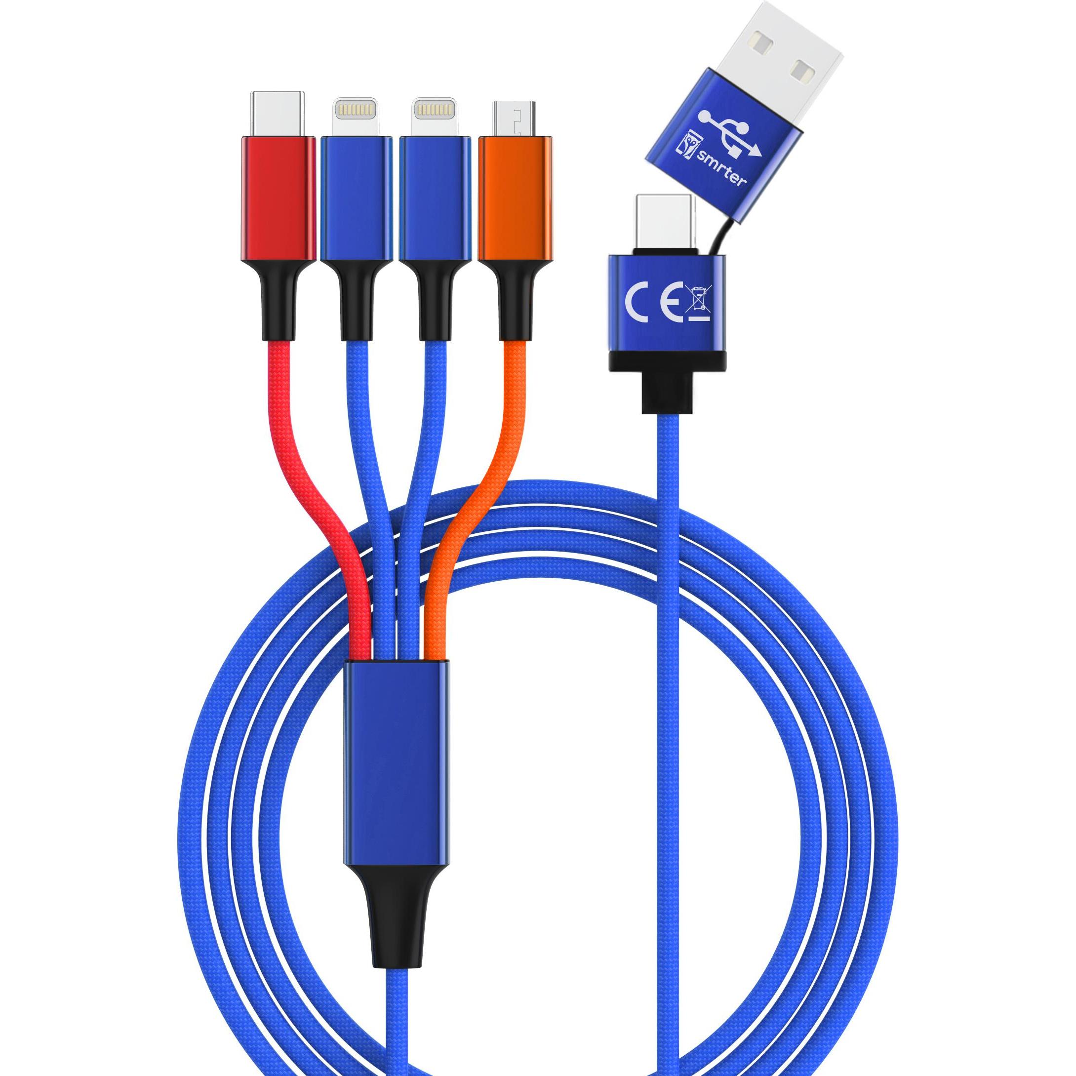 Thumbnail - Smrter Hydra ELITE 6in1 Nylon-Ladekabel Typ Lightning, multi retail (USB 3.2 Gen 1), USB Kabel