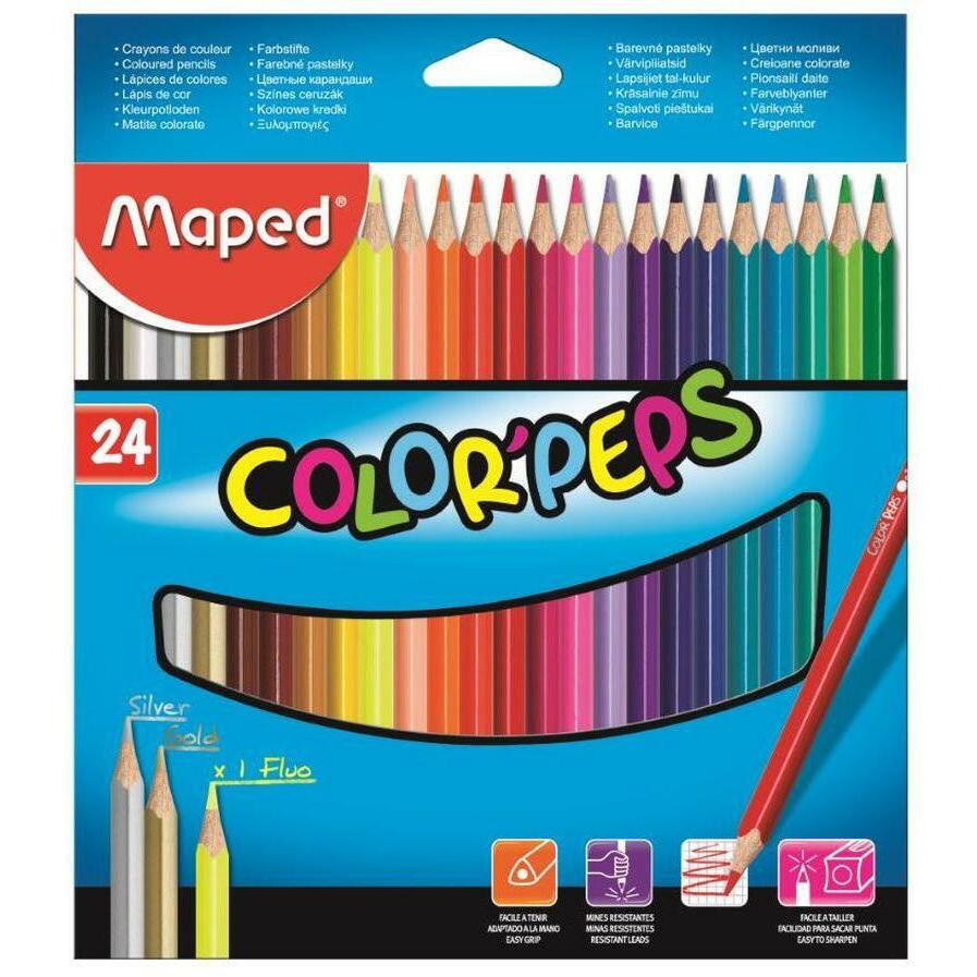 Maped, Malstifte, Color Peps (Mehrfarbig, 24 x)