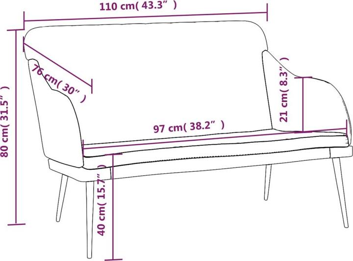 Image du produit vidaXL Sitzbank (76 cm)
