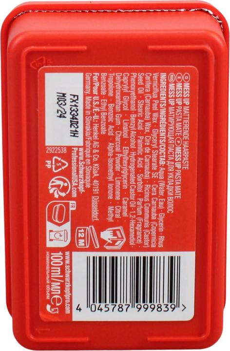 Actual product image Schwarzkopf Mess Up (Hair wax, 100 ml)