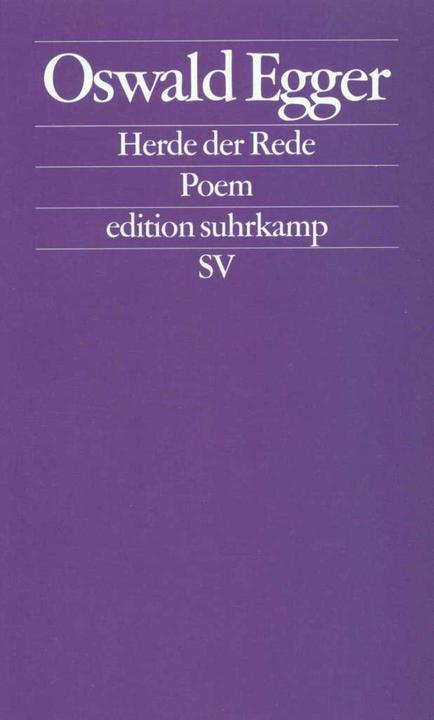Produktbild Herde der Rede (Deutsch, Oswald Egger, 1999)