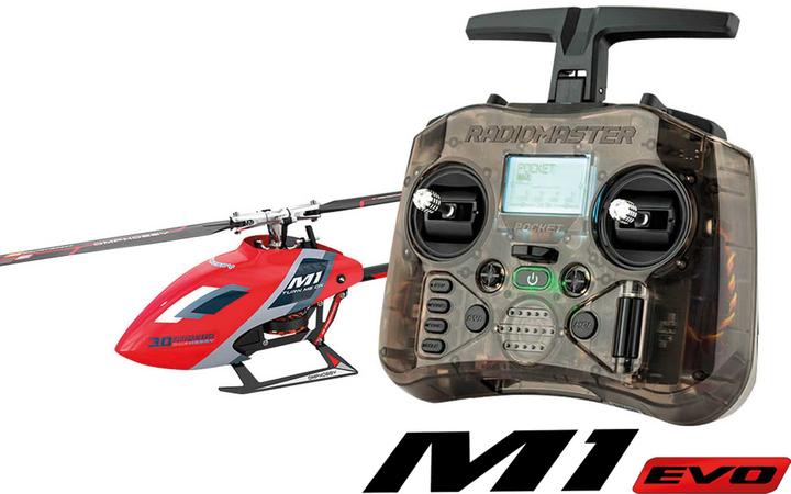 Produktbild OMPHobby OMP Heli M1 EVO rot mit Sender # OSHM0037