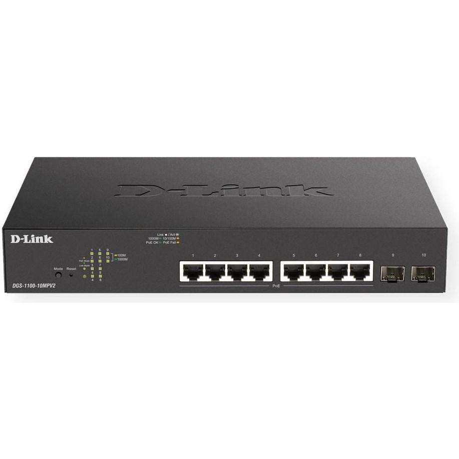 Thumbnail - D-Link DGS-11XX (10 Ports), Netzwerk Switch, Schwarz