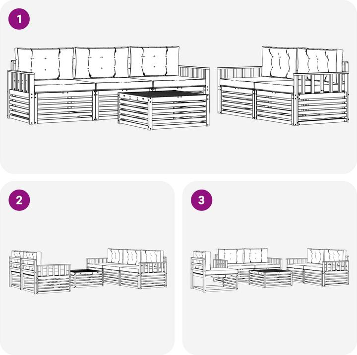 Produktbild vidaXL Outdoor-Sofa