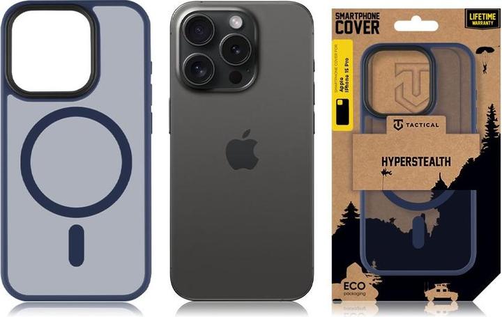 Produktbild Tactical MagForce Hyperstealth Cover for iPhone 15 Pro Deep Blue (Apple iPhone 15 Pro)