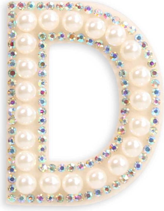 Actual product image PhoneLook Stickers for mobile/tablet/computer 3D Pearls white letter D