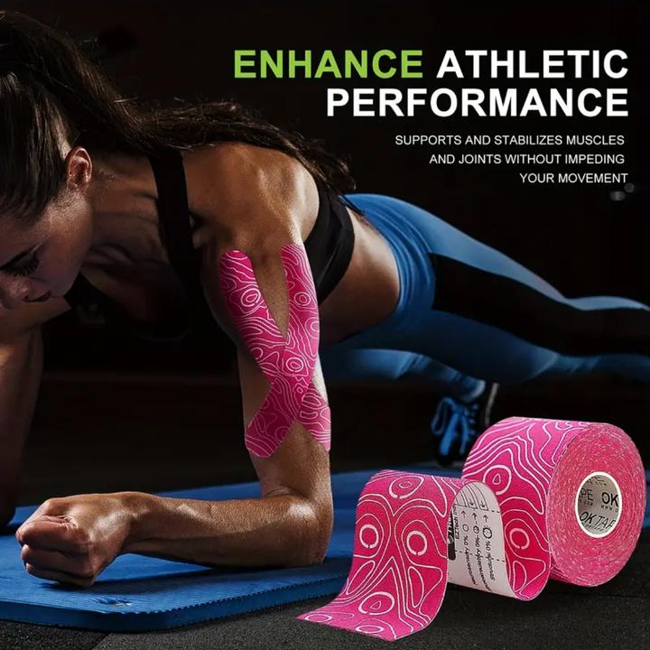 Produktbild OK Tape PRO Kinesiologie Tape, 5cm X 5m Rot (5 m)