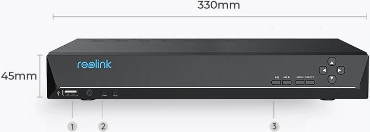Actual product image Reolink NVS16-8MD8 4K PoE system with 8 cameras (3840 x 2160 pixels)