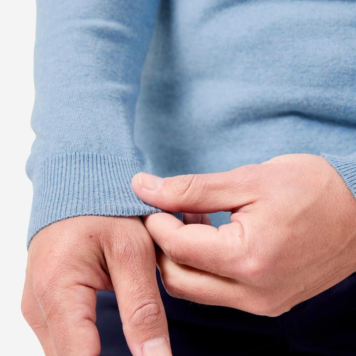 Actual product image Inesis Herren Golfpullover aus Baumwolle mit V-Ausschnitt - CW100 blau (L)