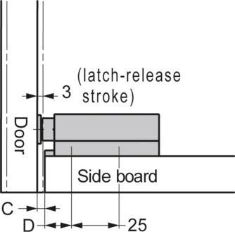 Produktbild Sugatsune Schwerlast Push-to-open Mechanismus