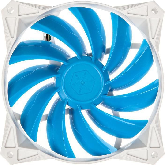 Silverstone SST-FQ122 (120 mm, 1 x), PC Lüfter, Blau, Weiss